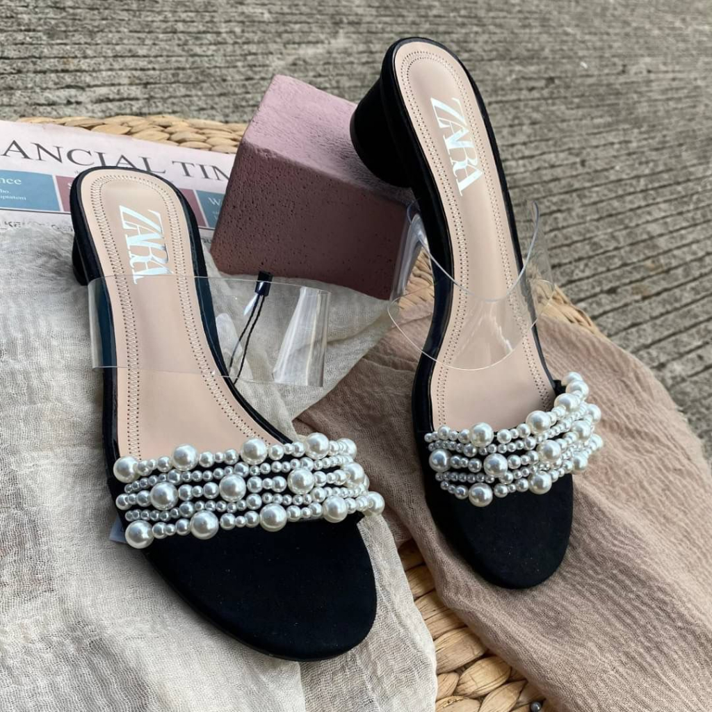 SANDAL WANITA ZS-865 HEELS 2CM BLACK