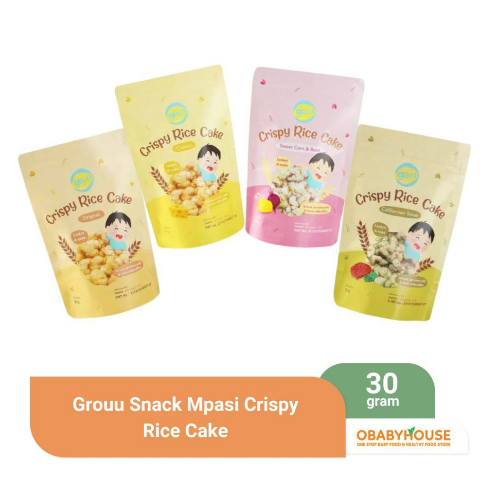 Grouu Snack Mpasi Crispy Rice Cake 30 gr