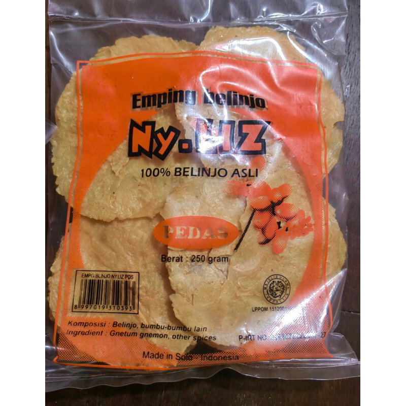 

Emping udang pedes Ny Liz 250gram