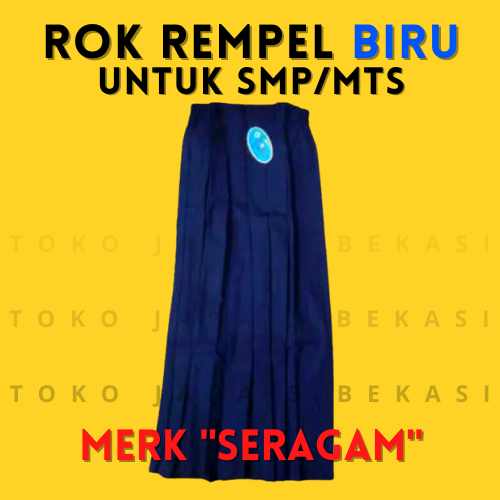 ROK REMPEL BIRU SD/MI--SMP PANJANG / ROK REMPEL SD/MI - SMP MEREK "SERAGAM" dan *JAPA*SEMUA UKURAN