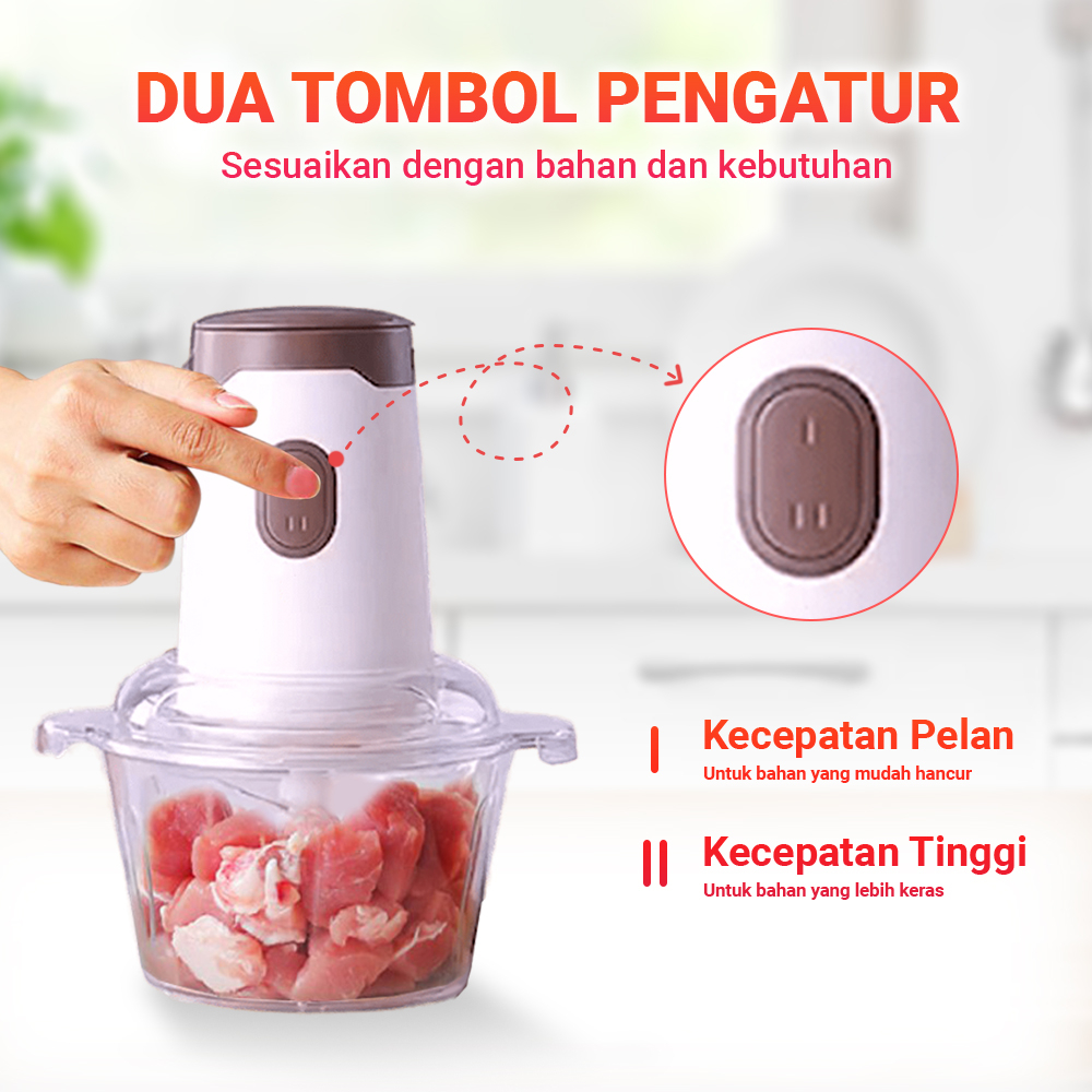 Halluna Blender 3IN1 / Penggiling Bumbu , Daging , Sayur , Buah