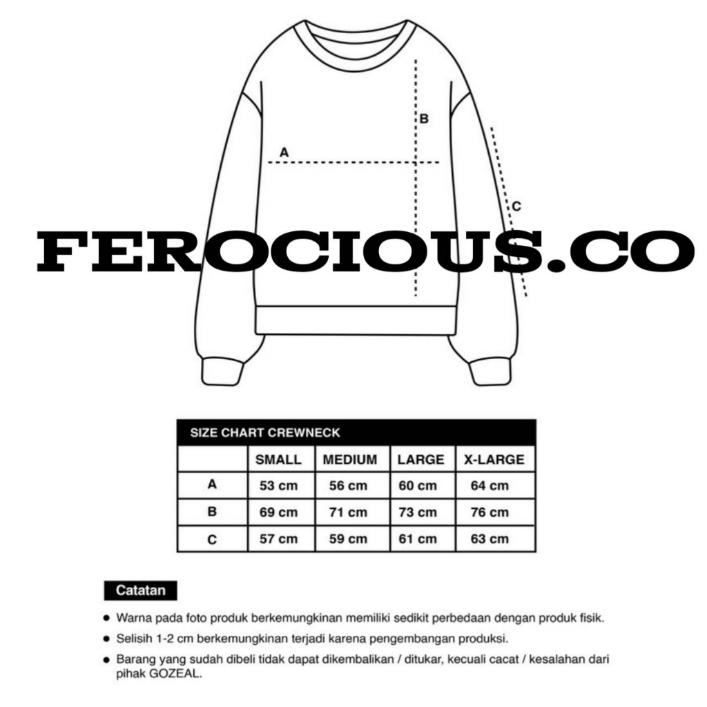 FEROCIOUS | Crewneck Washed | AC DC TWO PERSONS GUITAR | Sweater Sandwash | Crewmneck Pria Wanita Premium Distro