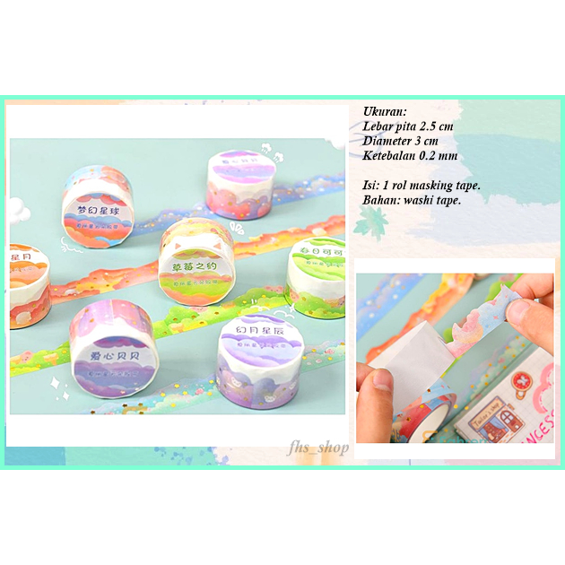 

Washi Tape Cute Washi Tape Aesthetic Selotip Aesthetic Masking Tape New Dreamy Colors 25mm