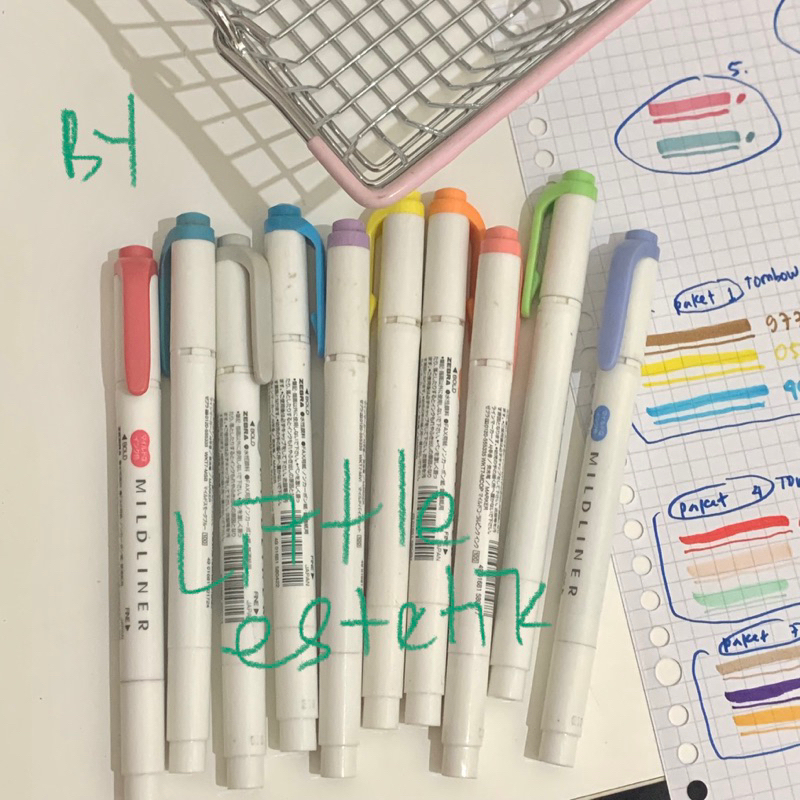 

Zebra Mildliner Double sided highliter - fine / bold mild liner PRELOVED BEKAS