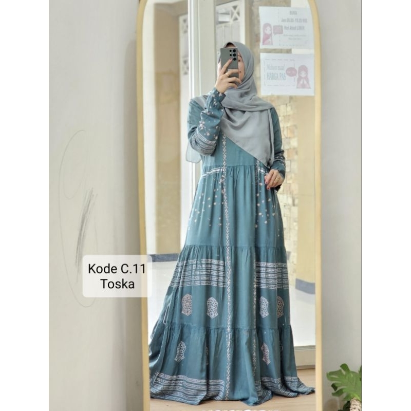 Gamis twill elzeima kode C.11