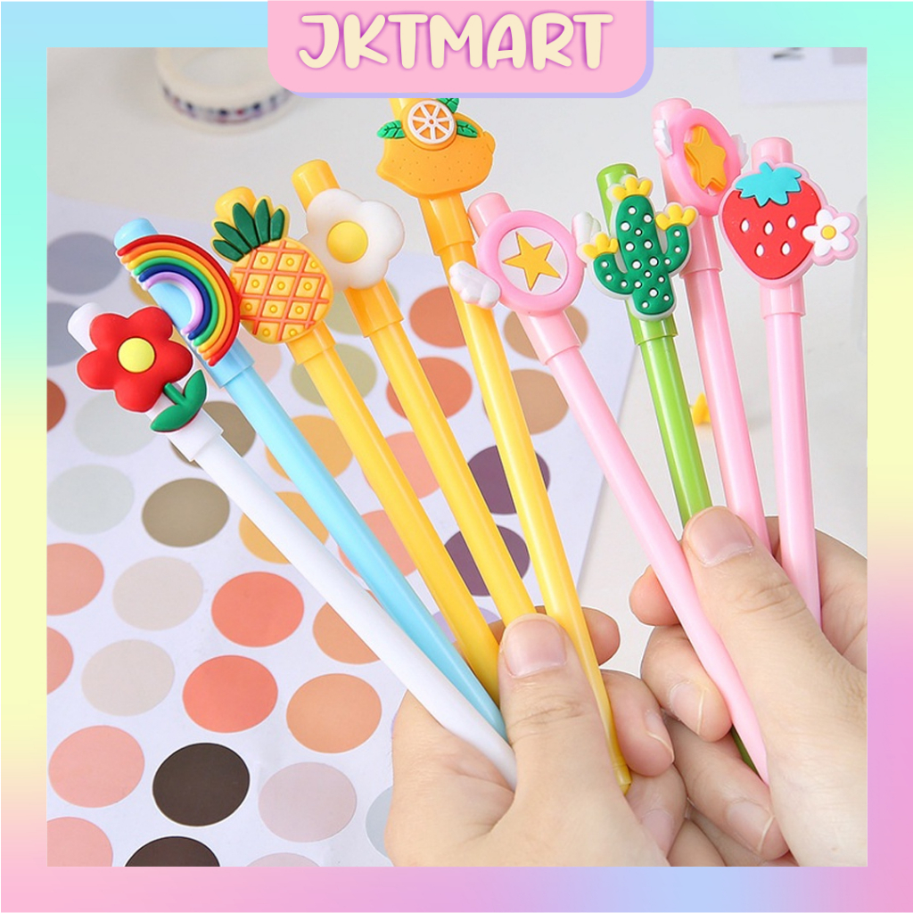 

⭐ JKTMART ⭐ Pulpen Karakter Kartun Buah Pena Gel Motif Karakter Lucu Pen Cute Student Japanese S070