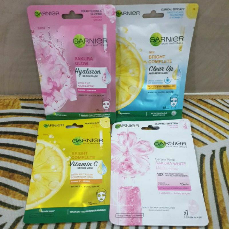 GARNIER serum mask MASKER WAJAH 28g