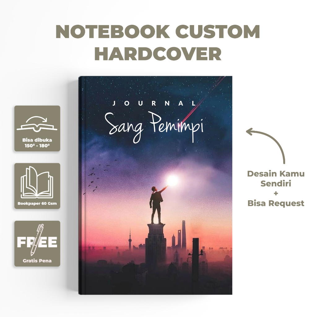 

notebook custom 50 lembar / notebook / notebook estetik / notebook keren / notebook hadiah / notebook kekinian / notebook hadiah / notebook murah / notebook dream