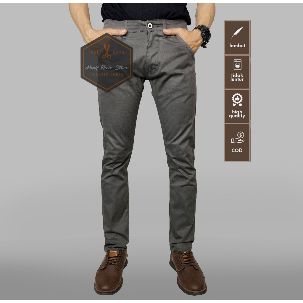 CELANA CHINO PANJANG TERLARIS FIFTEEN DENIM cowo/pria murah original skiny semi slimfit