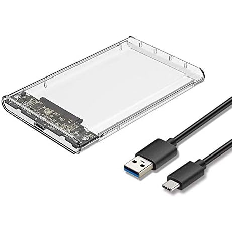 CASING HARDISK EXTERNAL HDD SSD Sata 2.5&quot; EXTERNAL TRANSPARENT ENCLOSURE-RX7 USB3.0 USB2.0