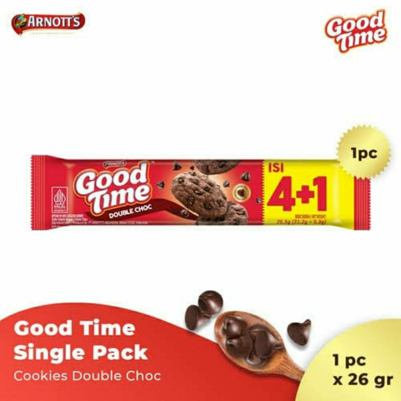 

Jajanan Goodtime good time cookies double choc chocochips ( isi 12 pcs)