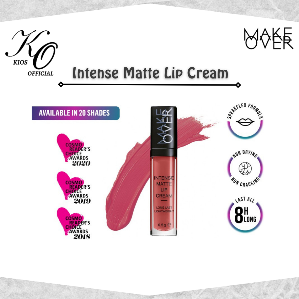 Make Over Intense Matte Lip Cream Last 8 Hours Long 6.5g