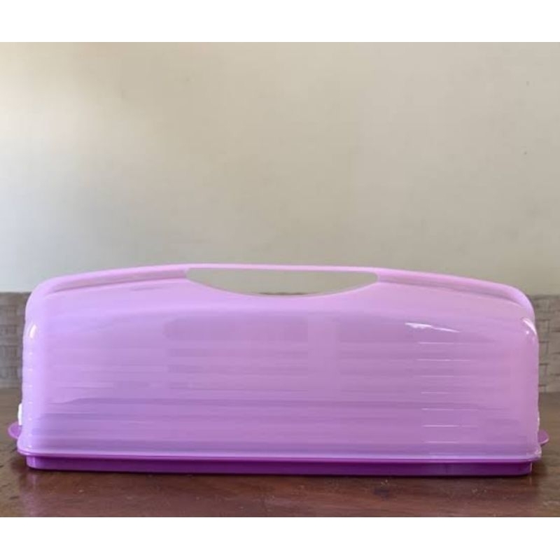 CAKE TAKER RECTANGULER / TEMPAT KUE TEMPAT ROTI WADAH UNGU