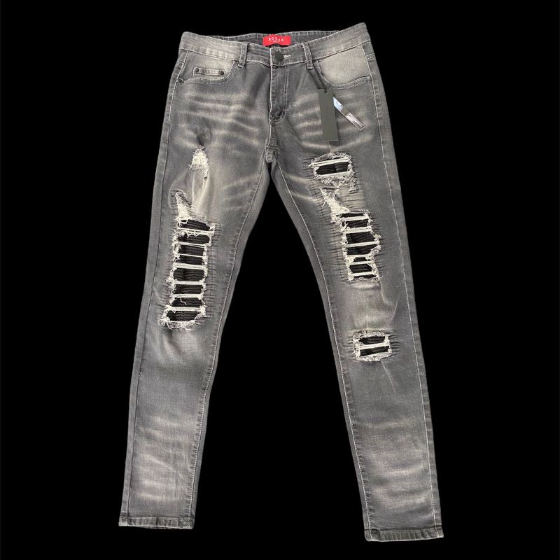 RUCAS S4 GRAPHITE BIKER JEANS