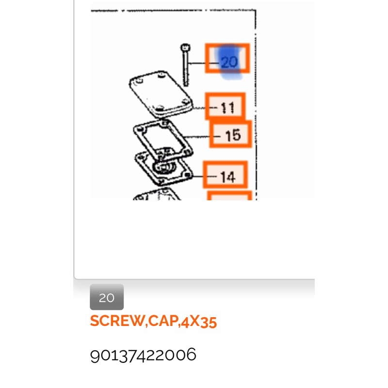 Baut tutup master rem cb250 cb400 cb650 gl1100 glpro glmax platina original nos japan