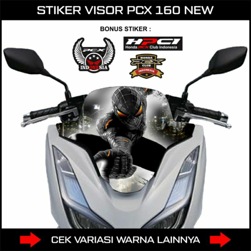 Stiker Decal Visor PCX 160 / Sticker Visor Depan / Stiker Windsheld Motor PCX 160 new