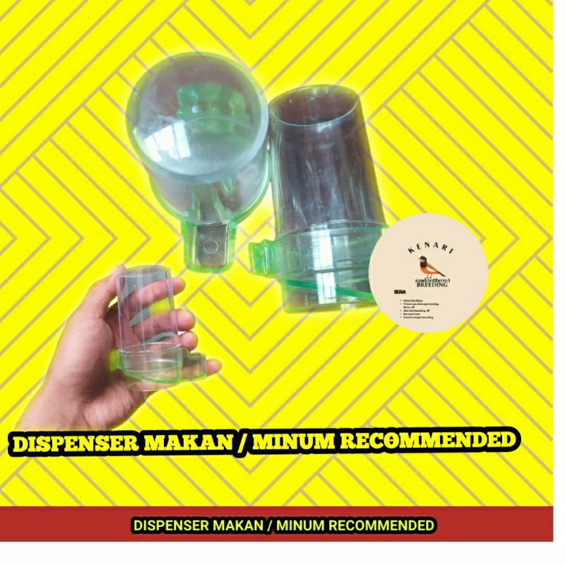 DISPENSER MAKAN DAN MINUM BURUNG / TEMPAT MAKAN BURUNG / TEMPAT MINUM BURUNG / DISPENSER MAKAN BURUN