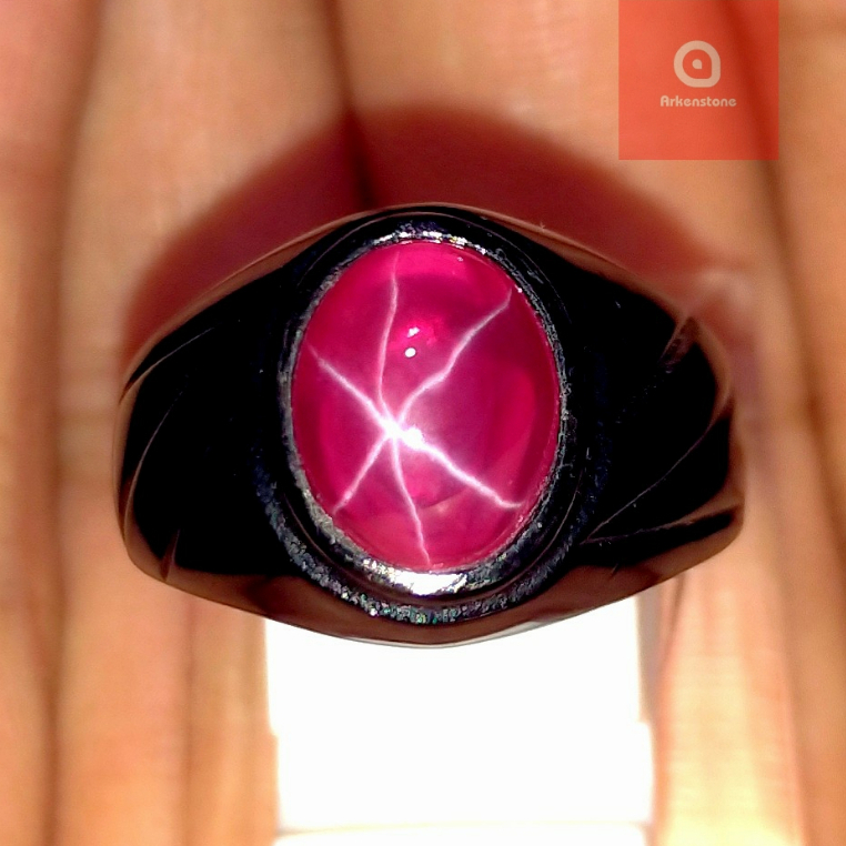 Cincin Hitam Batu Permata American Star Crystal