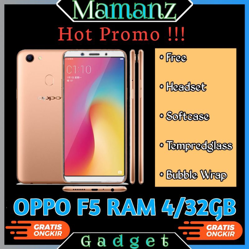 Oppo F5 Ram 4/64Gb Fullset ex Resmi murah