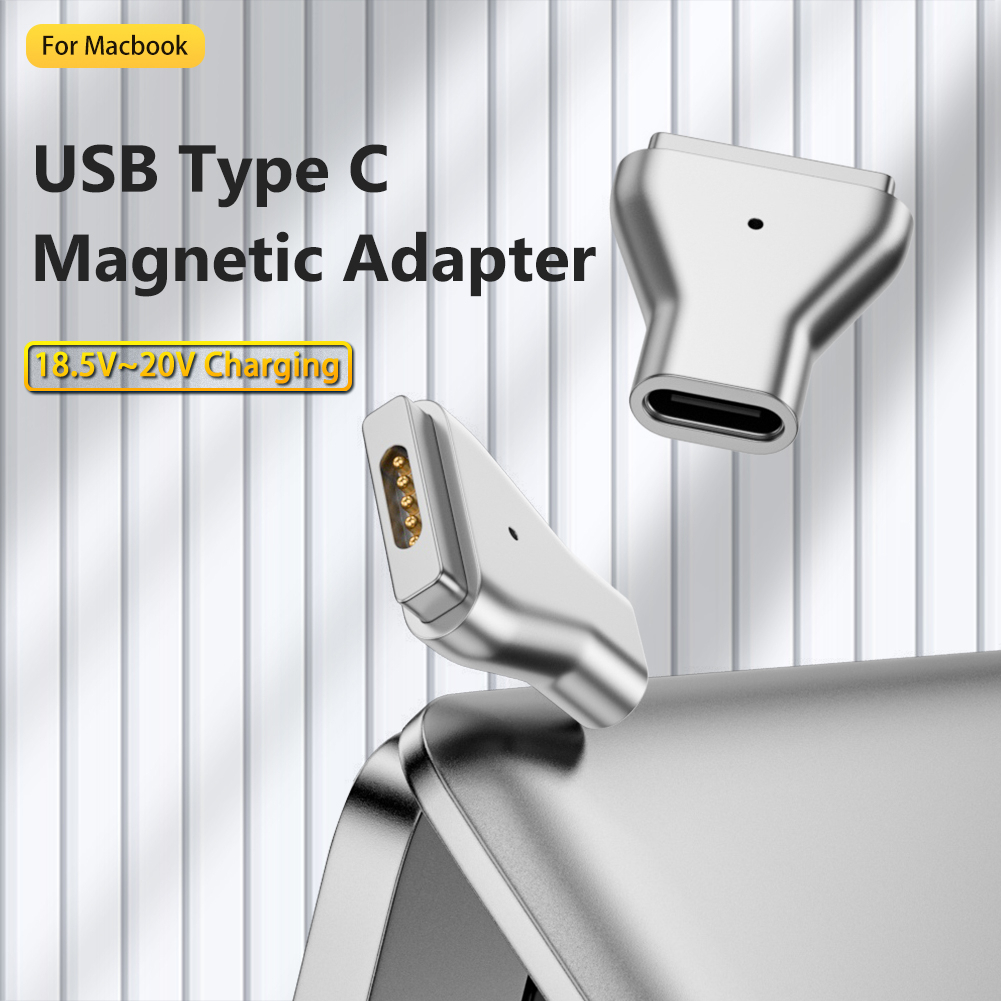 USB Type C PD Female to Magsafe Plug Magnetic Adapter Converter for MacBook Air/Pro