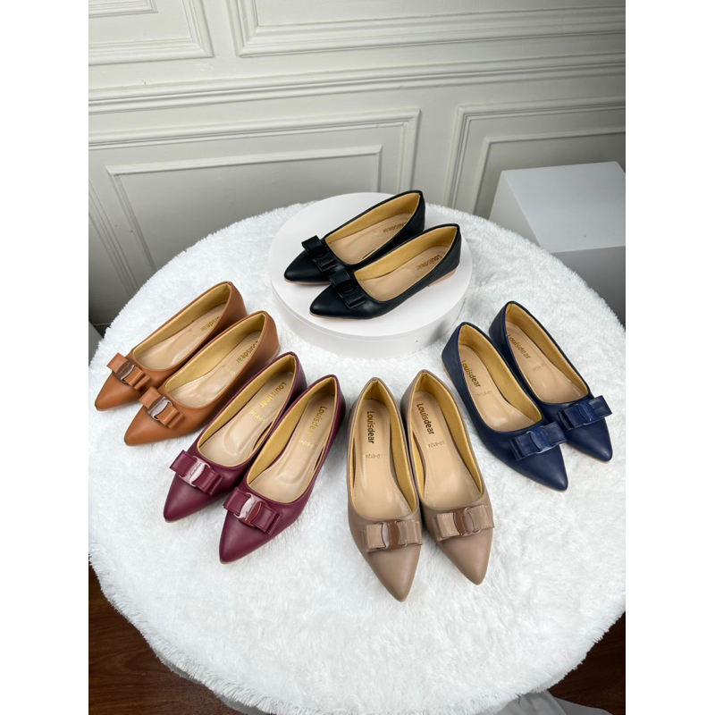 sepatu flatshoes wanita terbaru kekinian bahan Dove LOUISDEAR B129