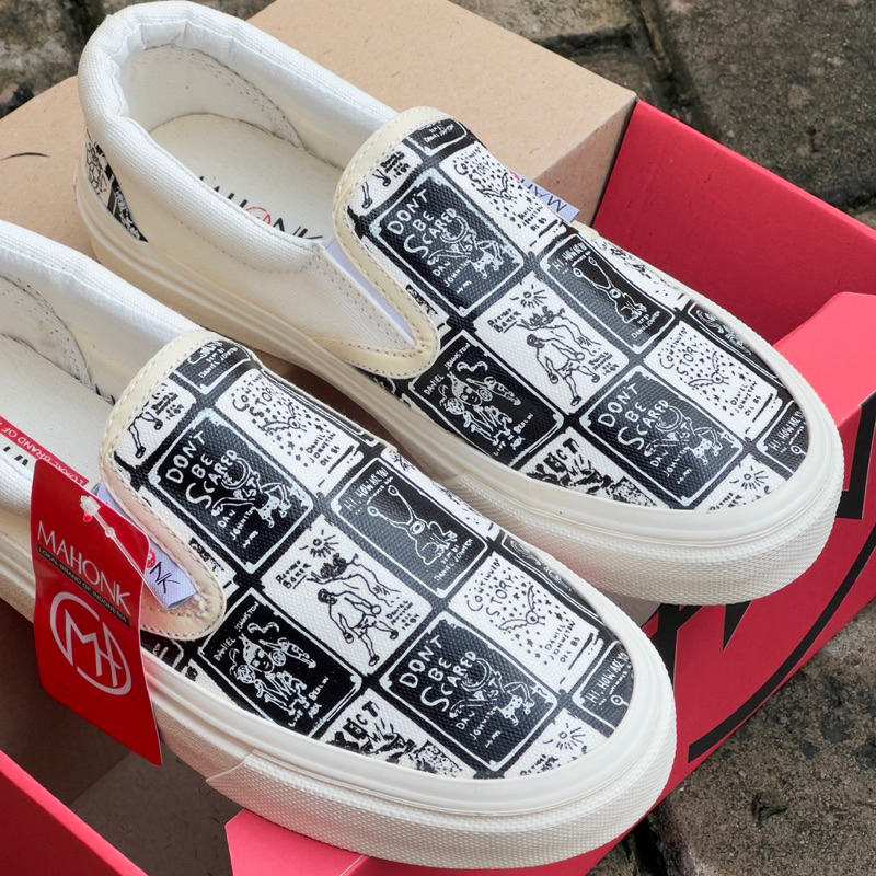 SEPATU MAHONK - Slip On Karakter Original Lokal Brand Sepatu Sneakers Pria Wanita Free Kaos Kaki