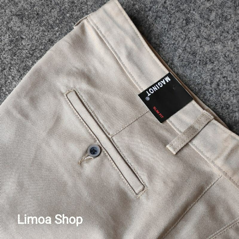 Celana Chino Krem Slimfit Katun Tebal Bahan Strech / Melar MT 02