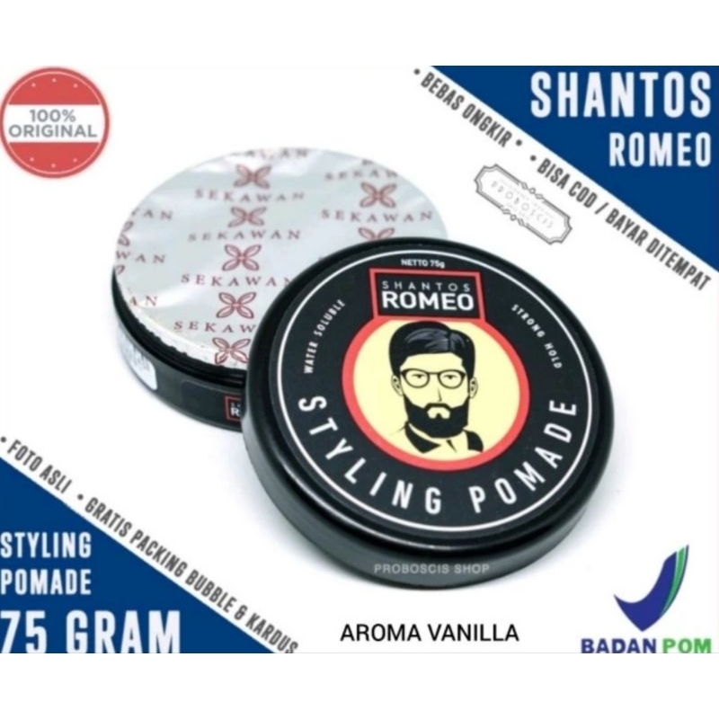 ROMEO SHANTOS Styling Pomade 75gr Strong Hold Styling Pomade