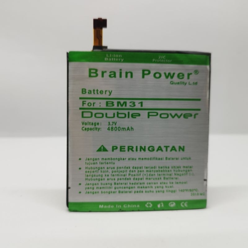 BATERAI BATRE XIAOMI MI 3 BM31 MERK BRAIN POWER 4800 MAH