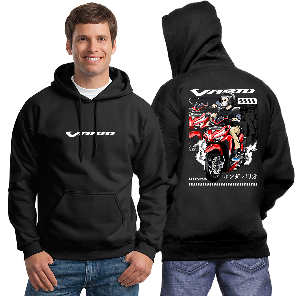 SWEATER HONDA VARIO 160 HOODIE COTTON FLEECE TEBAL JAKET MOTOR