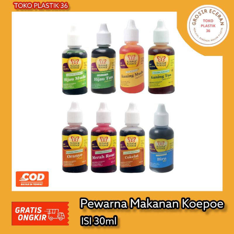 

Pewarna Makanan Cap Koepoe-Kopoe Varian 30ml - TokoPlastik36