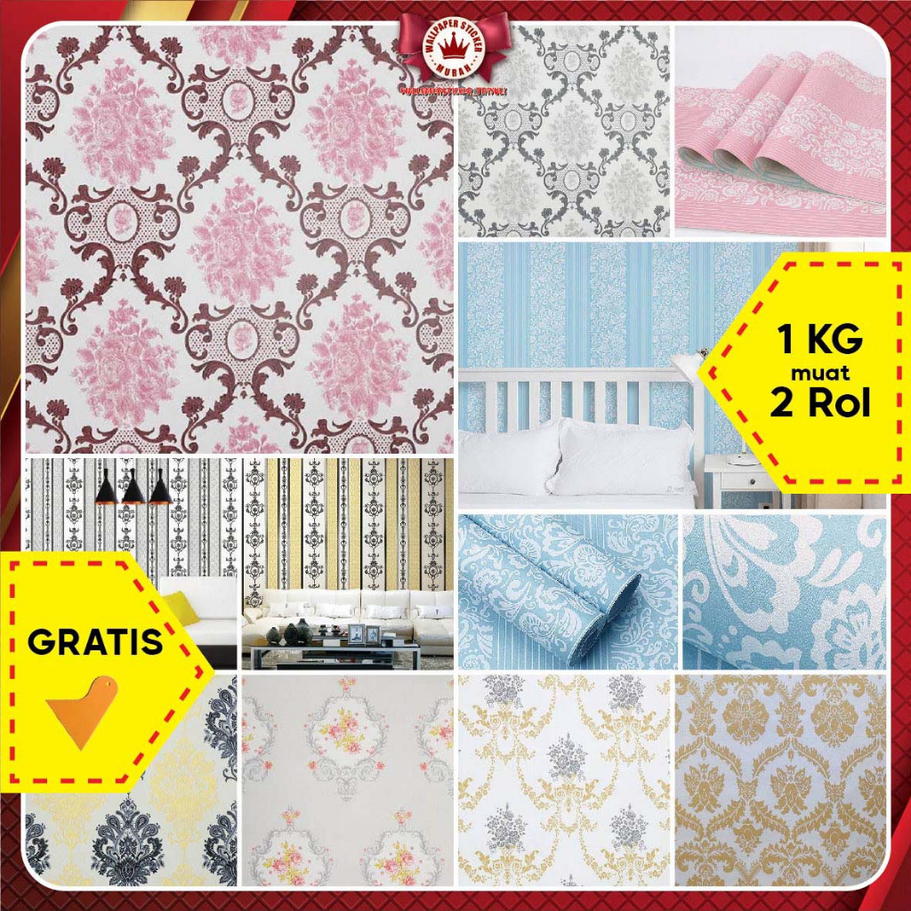 WALLPAPER DINDING RUANG TAMU 45CMx8M WALLPAPER DINDING 10 METER X 45CM WALPAPER  DINDING KAMAR TIDUR