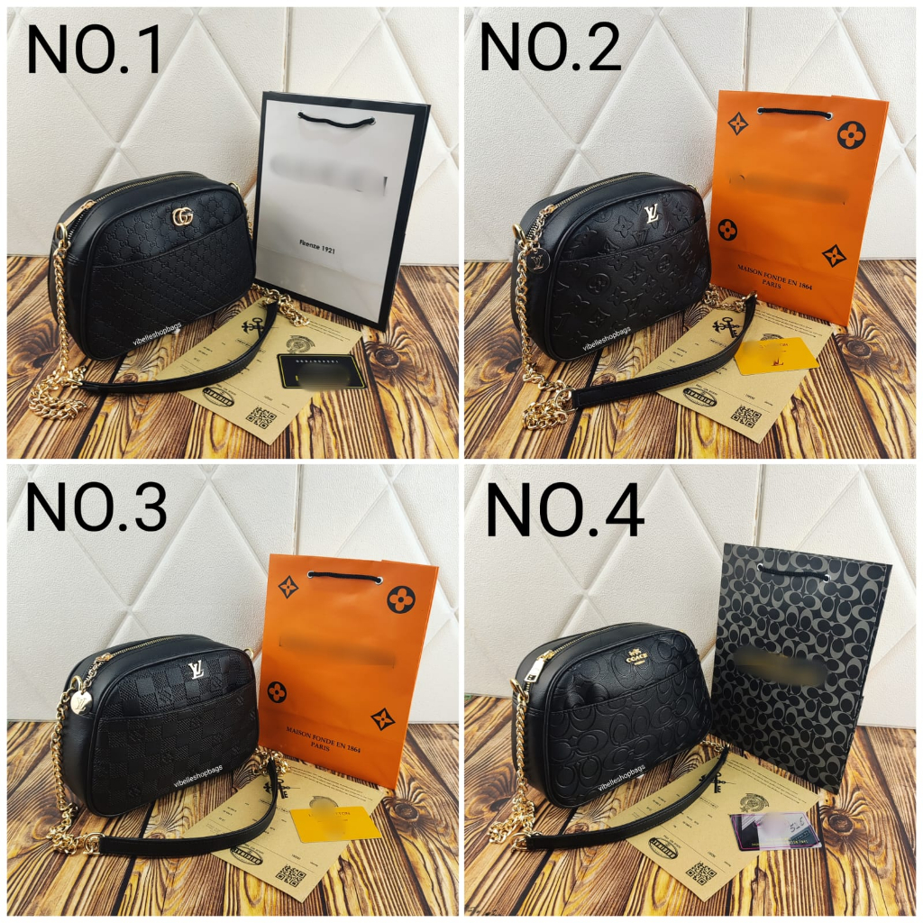 Tas Selempang Wanita MDB208 - Tas Selempang Wanita Fashion Sling Bag Chain Shoulder Bag - Tas Selempang Les Esprit Crossbody - New Collection Tas Selempang Wanita - OTHELIA BAG - Tas Selempang Les Paris Lynella Crossbody 0520