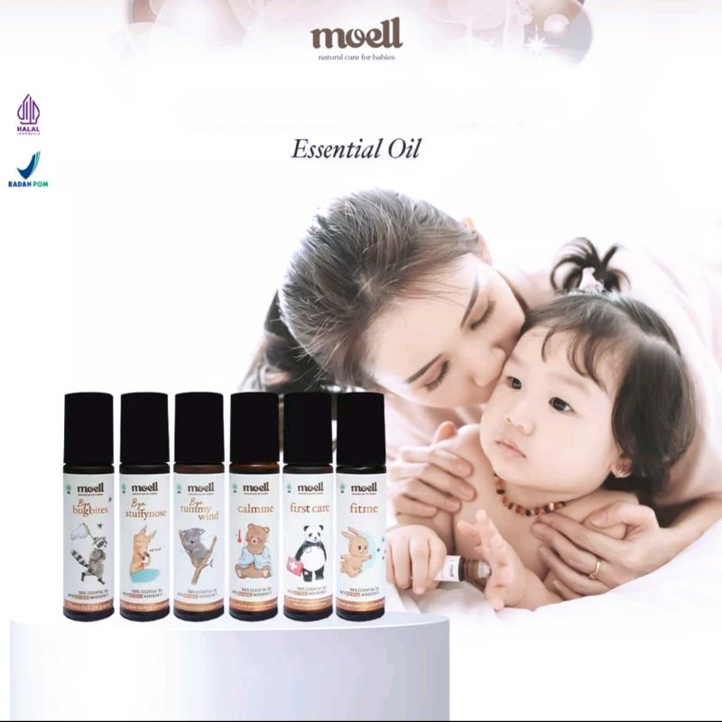 Moell Baby Essential Oil Bahan Natural Alami Untuk Bayi Halal BPOM Alkohol Free