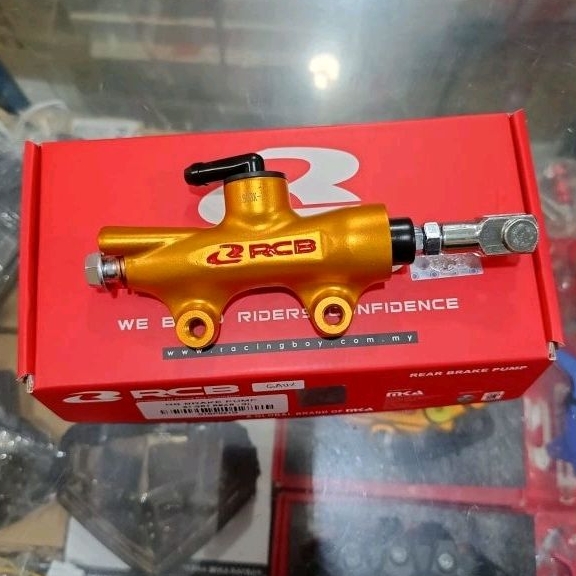 Master Rem Belakang RCB Racingboy Original S1 14mm Rear Brake Pump / Tonjokan Master rem Belakang S1 14mm CNC