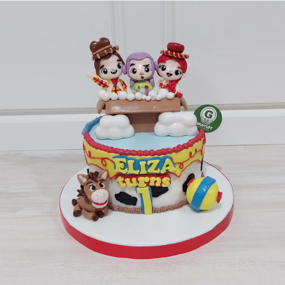 

CAKE TEMA TOY STORY UK 15CM / KUE ULANG TAHUN CUSTOME
