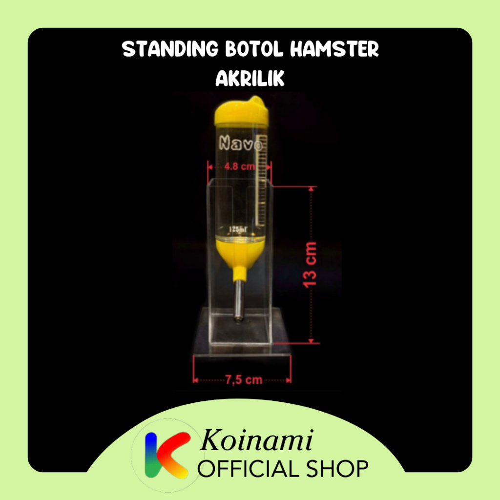 Standing Botol Hamster Akrilik - Tatakan Botol Minum Hamster - Hamster Enrichment - Aksesoris Hamster - Mainan Hamster - Snack Hamster