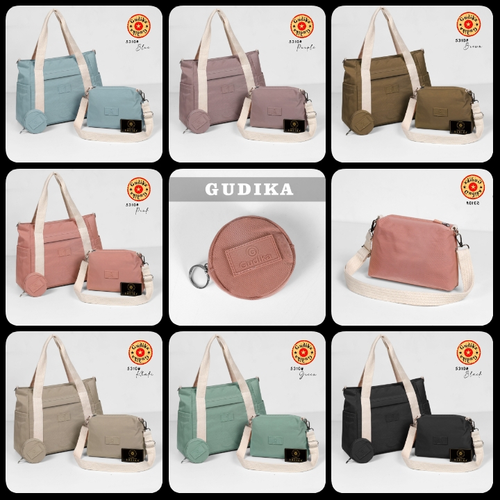 GUDIKA Bag 5310 - Tas Wanita Waterproof OOTD Harian Korea Style - Tas Selempang Anti Air Kekinian Import Original Terbaru - sling bag - shoulder bag - tas bahu - tas kulit - tas batam - tas pesta kondangan - tas jinjing