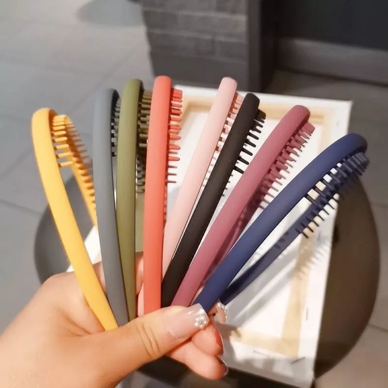 `ღ´ PHINKL `ღ´  Bando SIRKAM Polos / Bando Sisir Korea warna Doff hair tools aksesoris