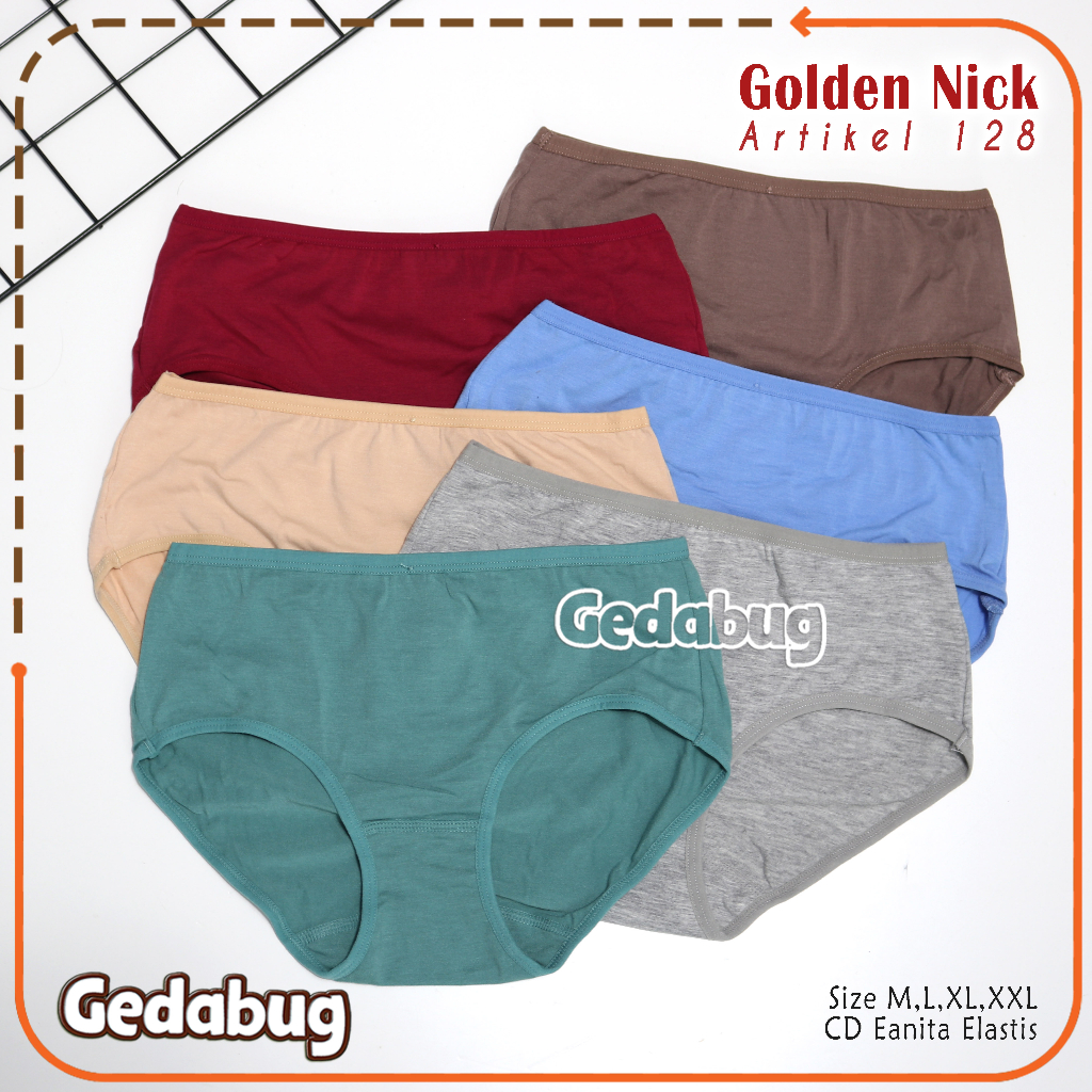 3 Pcs - CD Wanita Golden Nick 128 | Celana dalam wanita dewasa Lifestyle | Gedabug