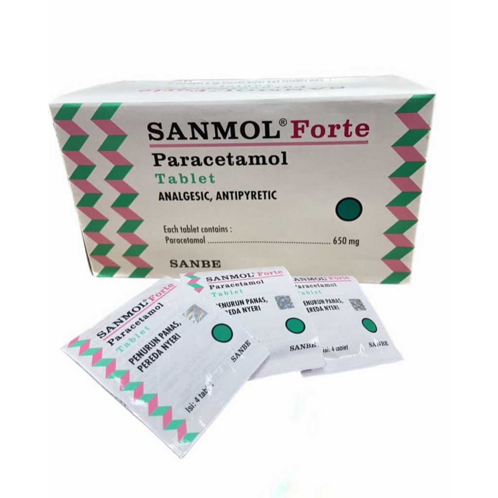 SANMOL FORTE BOX 100 TABLET Untuk Demam, Sakit kepala, dan Sakit Gigi