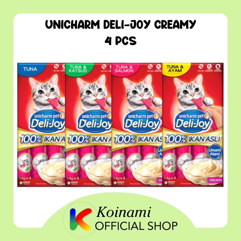 Deli-Joy Creamy 14 Gram x 4 Pcs / Snack Kucing Creamy