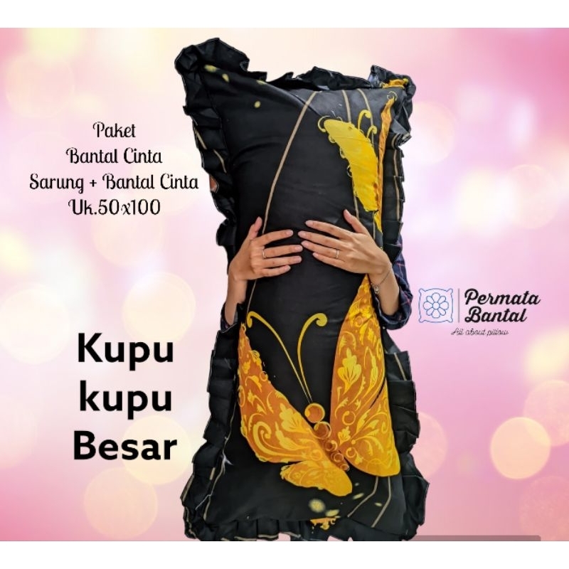 PAKET BANTAL CINTA + SARUNG NEW MOTIF UK.50X100 ISI 900GRAM
