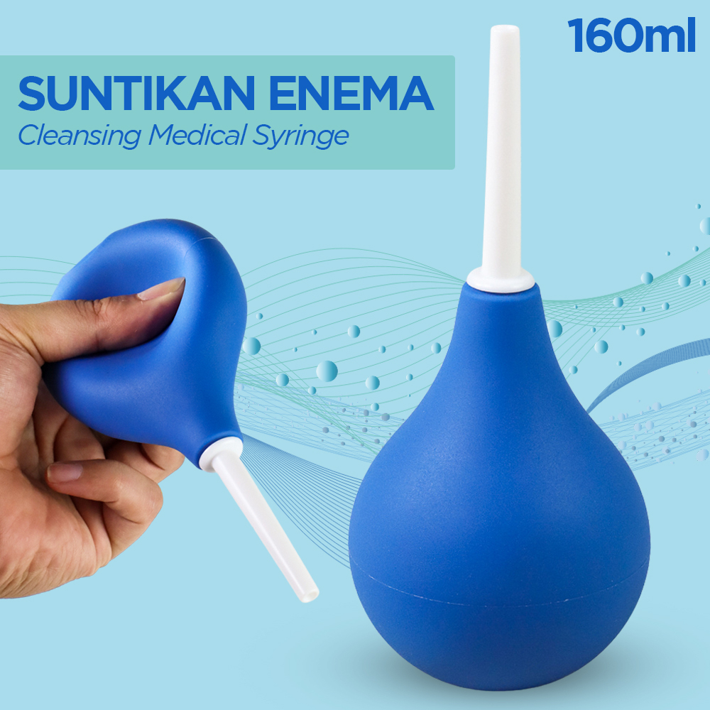 Suntikan Enema Pembersih Dubur Cleansing System Medical 160ml - ES884 - Blue