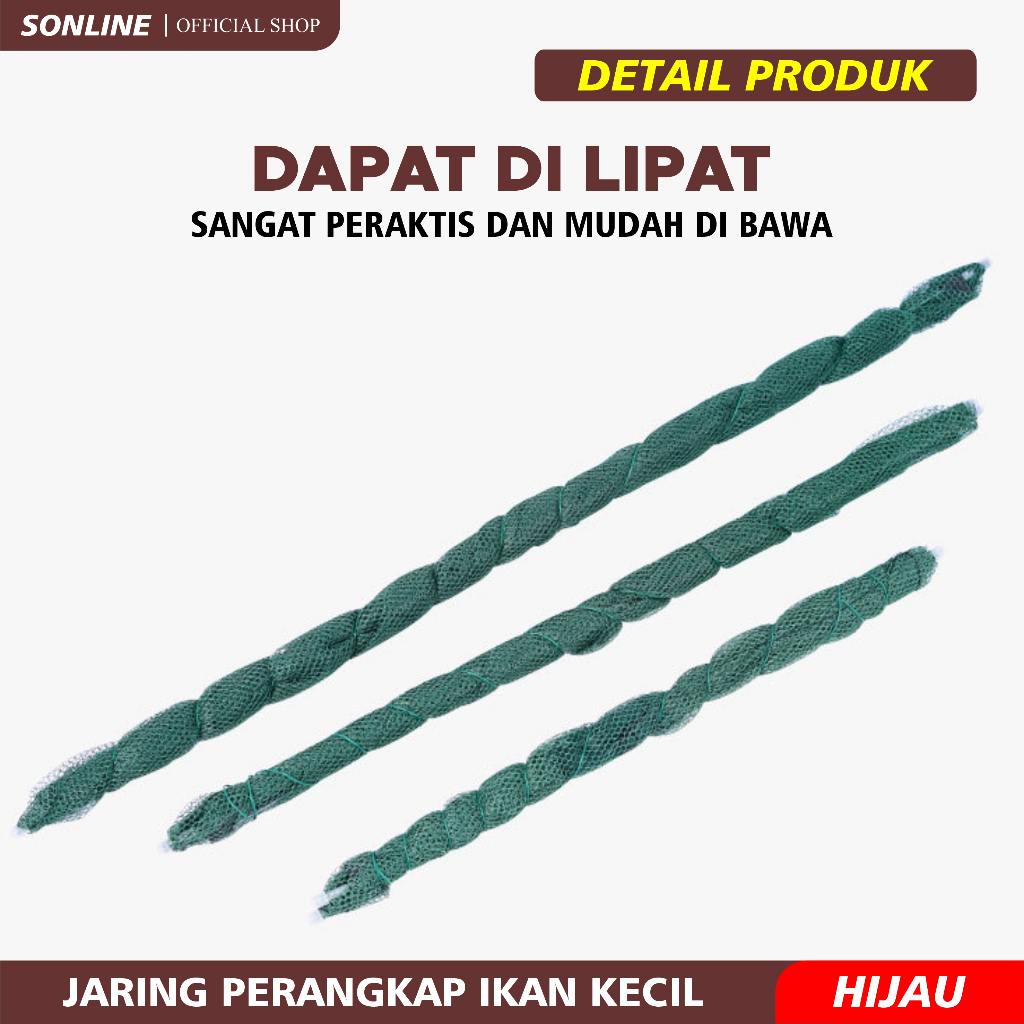 SONLINE - Jaring Perangkap Udang Kepiting Ikan Kecil Model Segiempat Tahan Lama Portable Perangkap Kepiting Perangkap Ikan