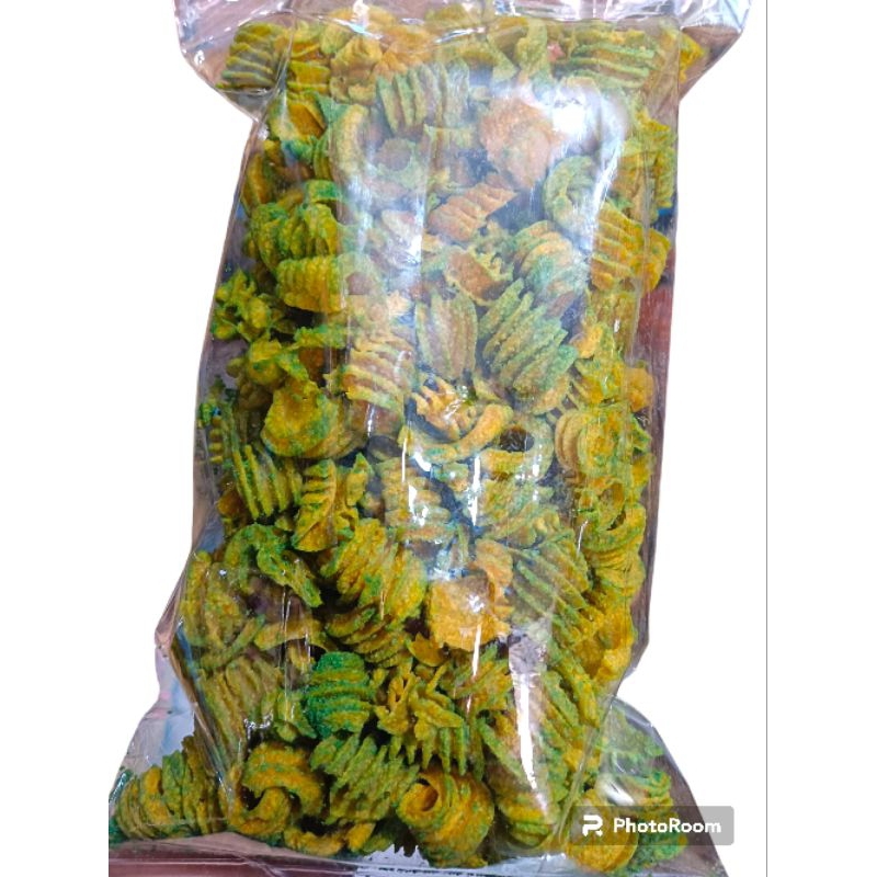 

camilan makroni babat rasa cabe ijo jajan enak halal renyah 250gr kemasan repack