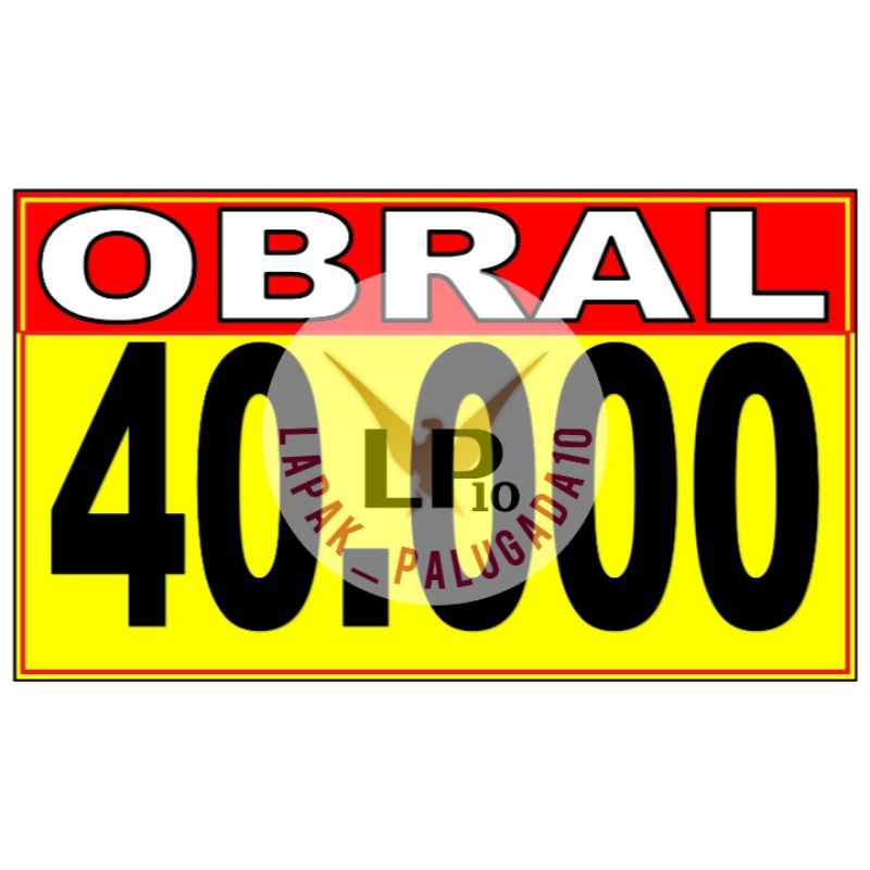 

display karton harga obral nominal 40000