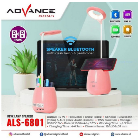 ITSTORE Desk Lamp Speaker Advance Als 6801 Speaker Lampu Bluetooth Portable S-10 S10 RBS820 RBS-820 820