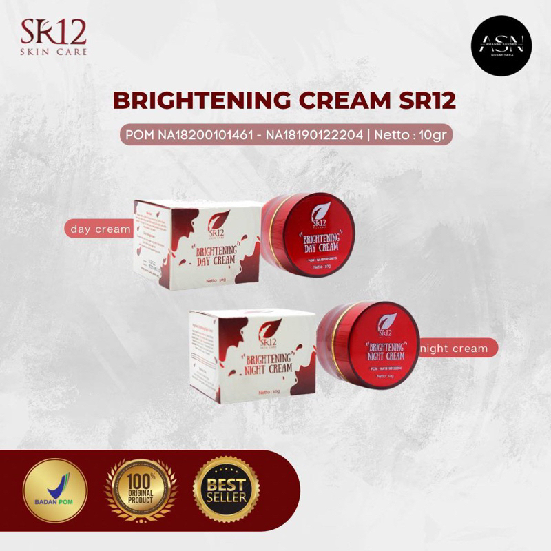 BRIGHTENING CREAM SR12 DEBS BJM / CREAM MENCERAHKAN WAJAH / MEMUDARKAN FLEK HITAM