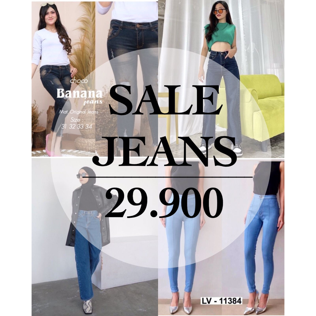 SALE CELANA JEANS MODEL KULOT BOYFRIEND HIGHTWAIST